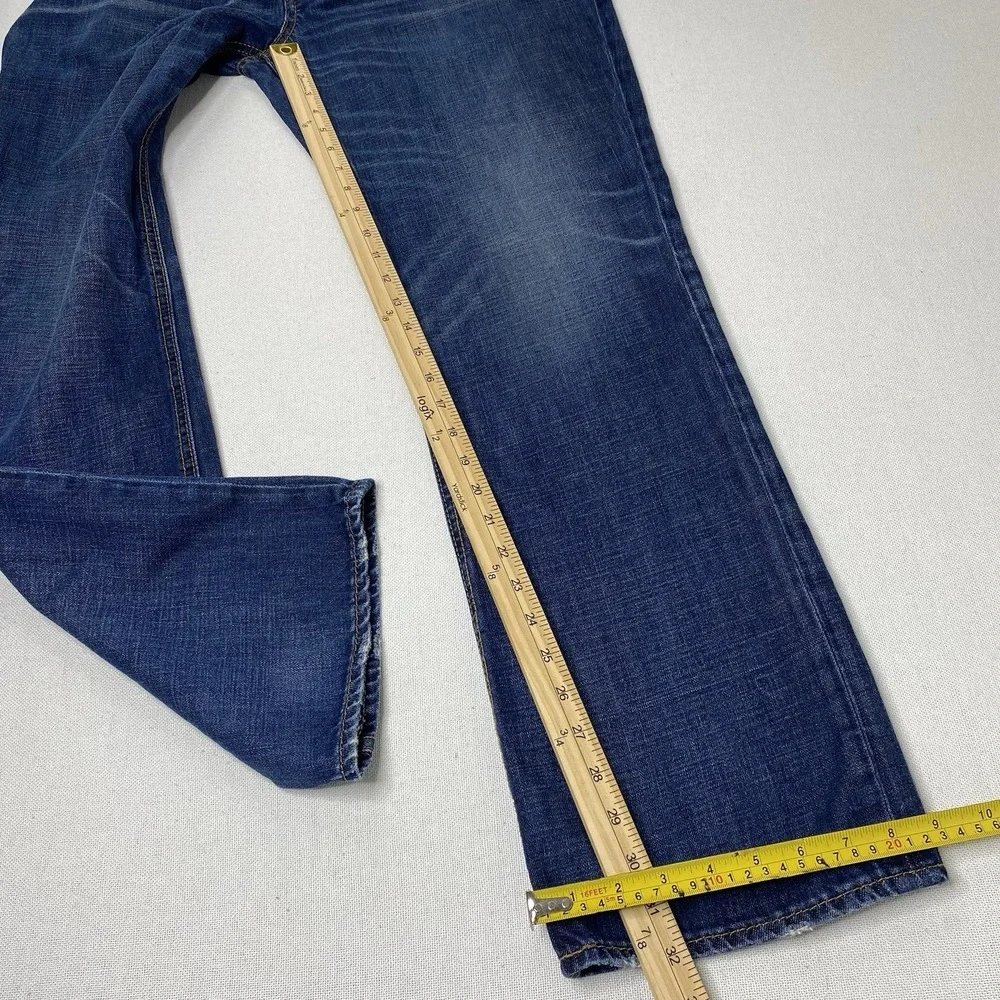 BKE Derek Straight Leg Jeans‎ Men's 36R 36x32 Dark Blue Wash Denim Button Fly